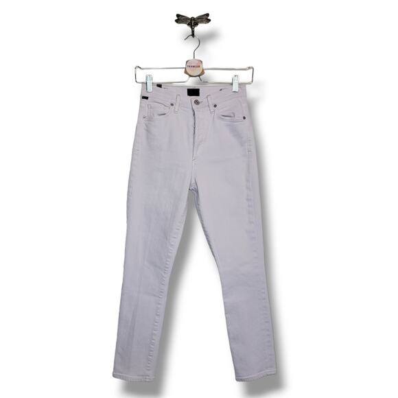 Citizens of Humanity Olivia High-Waist Crop Slim Jean Wisteria Lilac Wash 24 - Picture 1 of 15